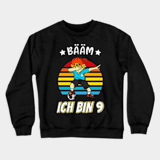 Fußball Dabbing Junge 9. Geburtstag Kind Crewneck Sweatshirt